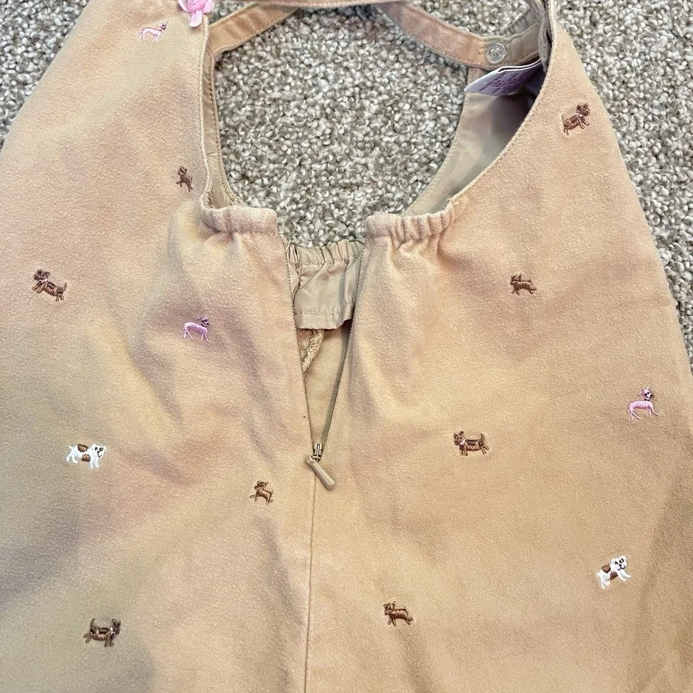 GYMBOREE 2002 Y2K Baby Girl Outfit 6-12 months Vintage 2pc set Dogs Puppy Poodle